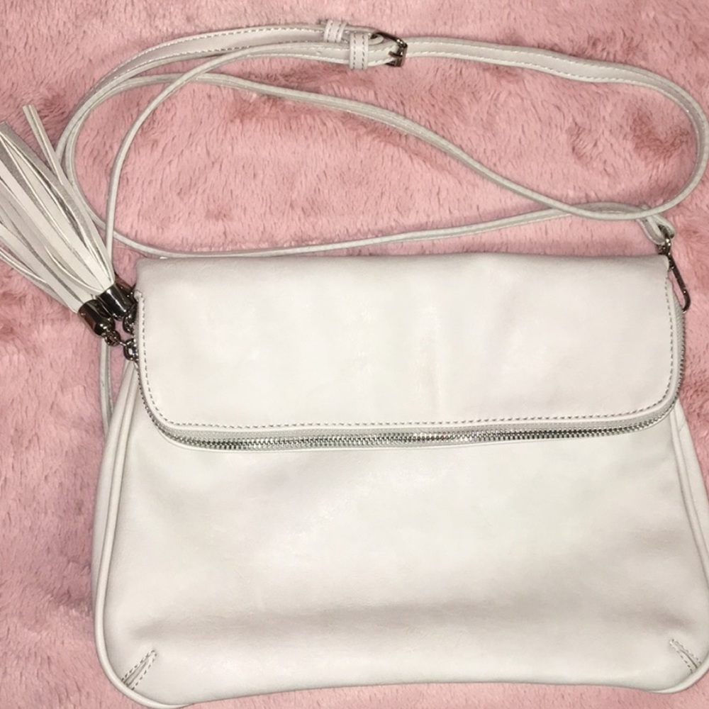 Cream crossbody bag
